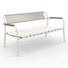 Aluminium Garden Sofa and Rope Backrest - Resplendent Viadurini