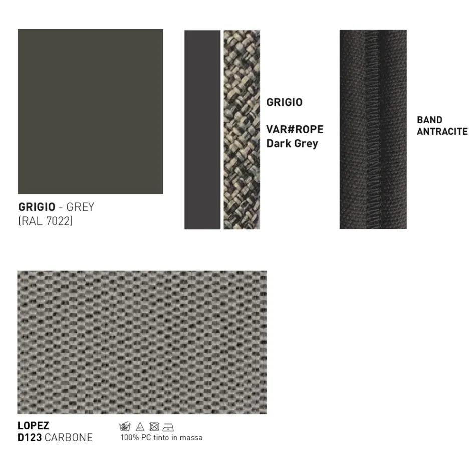 Aluminium Garden Sofa Made in Italy - Emmacross by Varaschin Viadurini