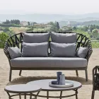 Aluminium Garden Sofa Made in Italy - Emmacross by Varaschin Viadurini