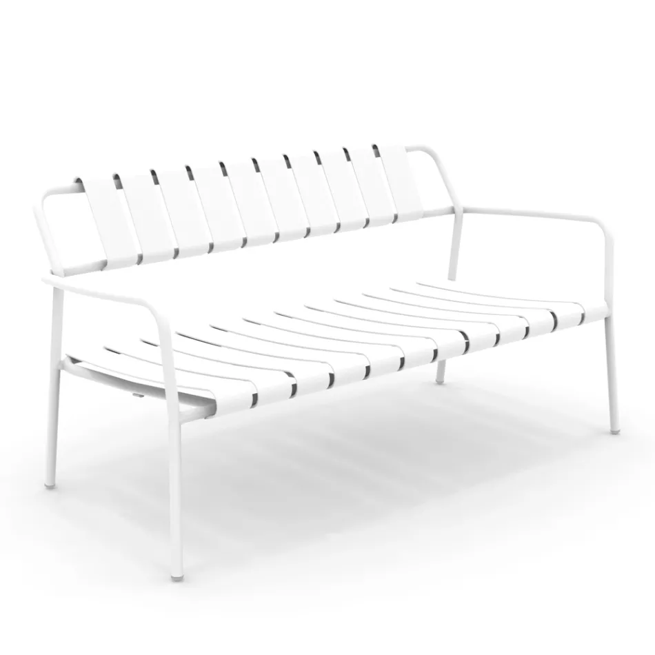 Garden Sofa Made Entirely of Aluminium - Resplendent Viadurini