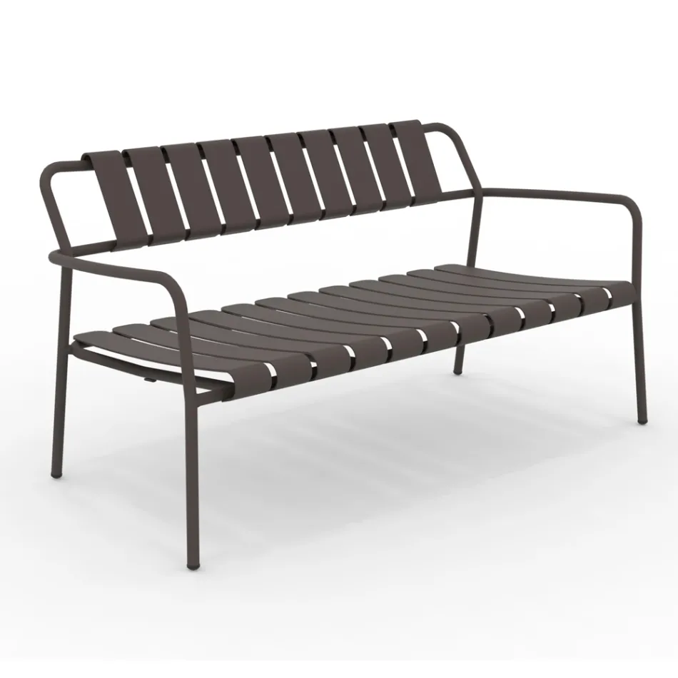 Garden Sofa Made Entirely of Aluminium - Resplendent Viadurini