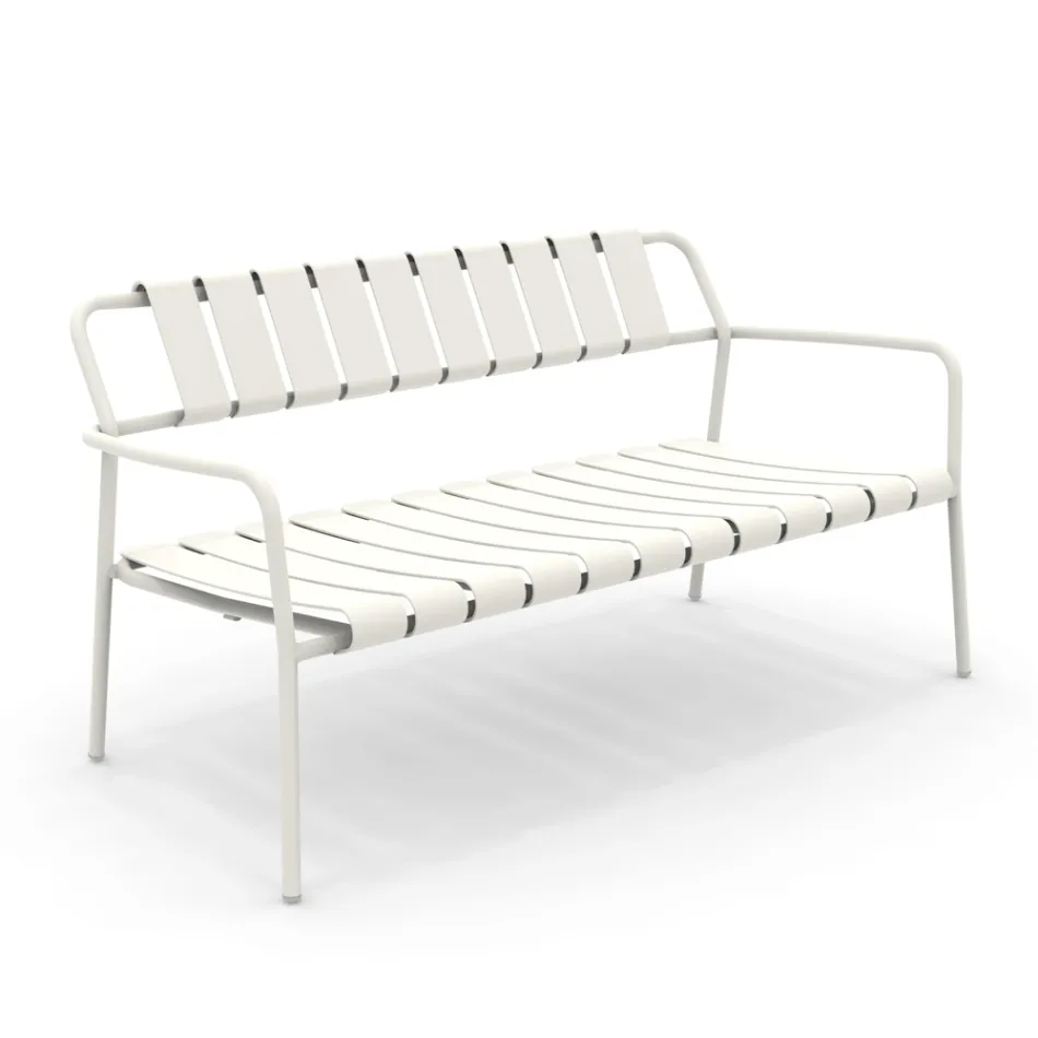Garden Sofa Made Entirely of Aluminium - Resplendent Viadurini