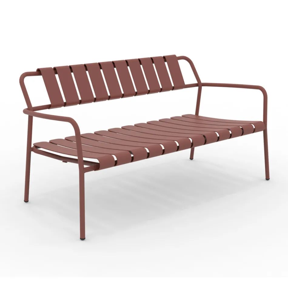 Garden Sofa Made Entirely of Aluminium - Resplendent Viadurini