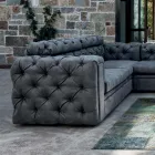 Lounge Sofa with Reclining Headrest and Peninsula - Unleashed Viadurini
