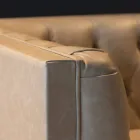 Lounge Sofa with Wooden Structure and Feet Made in Italy - Comico Viadurini