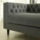 Lounge Sofa with Wooden Structure and Feet Made in Italy - Comico Viadurini
