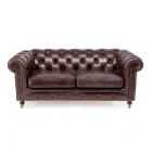 2 or 3 Seater Lounge Sofa in Aged Effect Vintage Leather - Stamp Viadurini