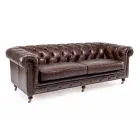 2 or 3 Seater Lounge Sofa in Aged Effect Vintage Leather - Stamp Viadurini