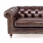 2 or 3 Seater Lounge Sofa in Aged Effect Vintage Leather - Stamp Viadurini