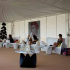 Outdoor or Indoor Lounge Sofa Colored Plastic Design - Lily by Myyour Viadurini