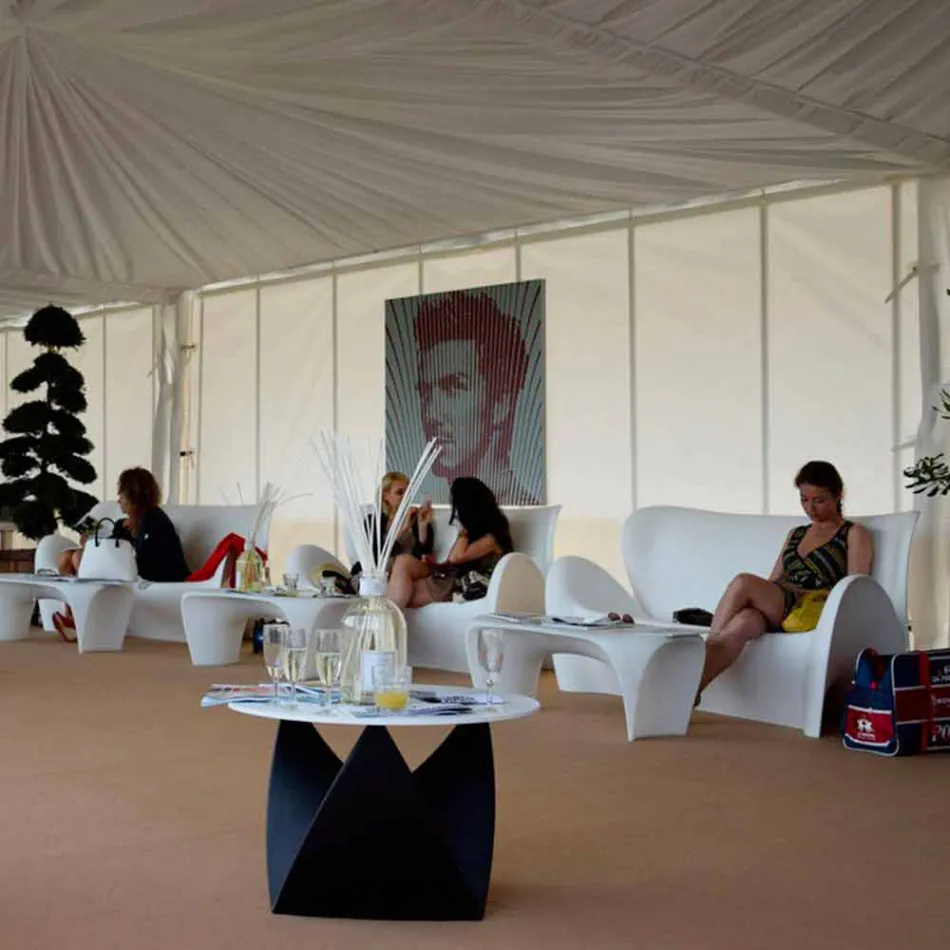 Outdoor or Indoor Lounge Sofa Colored Plastic Design - Lily by Myyour Viadurini