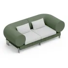 2 seater lounge sofa in polyethylene of different colours - Orbis Viadurini