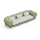 3-seater lounge sofa in polyethylene of different colours - Orbis Viadurini