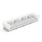 4-seater lounge sofa in polyethylene of different colours - Orbis Viadurini