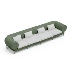 4-seater lounge sofa in polyethylene of different colours - Orbis Viadurini