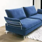 Lounge Sofa with 2 Backrests and 2 Movable Armrests - Precious Viadurini