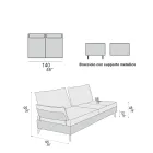 Lounge Sofa with 2 Backrests and 2 Movable Armrests - Precious Viadurini