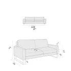 Lounge Sofa with Sled Feet in Chromed Metal - Exclusive Viadurini