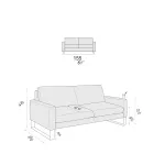 Lounge Sofa with Sled Feet in Chromed Metal - Exclusive Viadurini