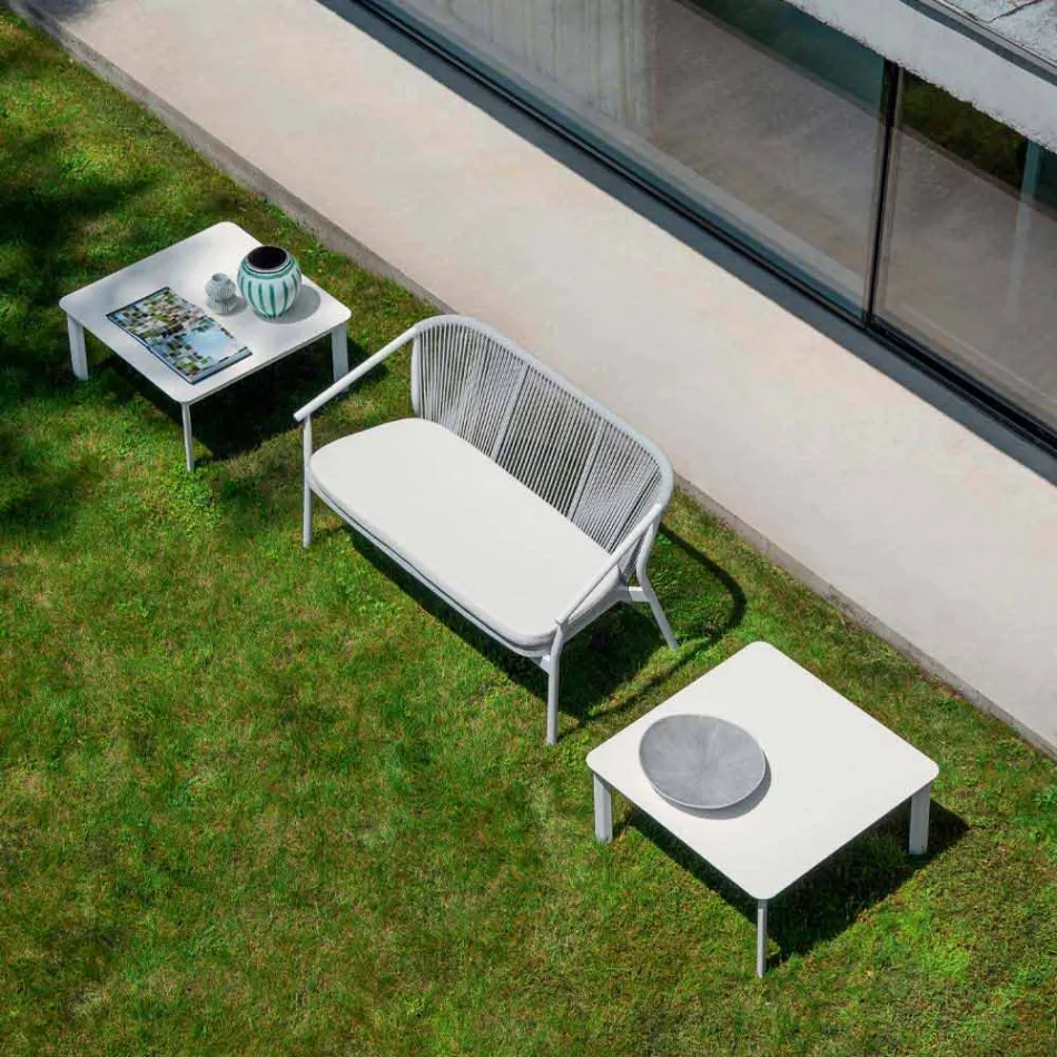 Two Seater Garden Stacking Sofa Aluminium and Fabric - Smart By Varaschin Viadurini