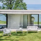 Two Seater Garden Stacking Sofa Aluminium and Fabric - Smart By Varaschin Viadurini