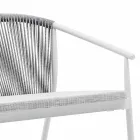 Two Seater Garden Stacking Sofa Aluminium and Fabric - Smart By Varaschin Viadurini