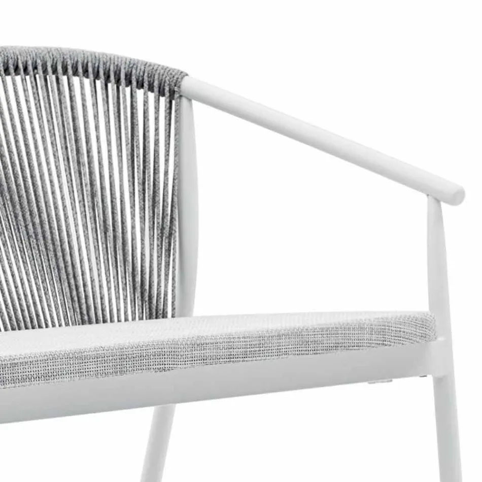 Two Seater Garden Stacking Sofa Aluminium and Fabric - Smart By Varaschin Viadurini