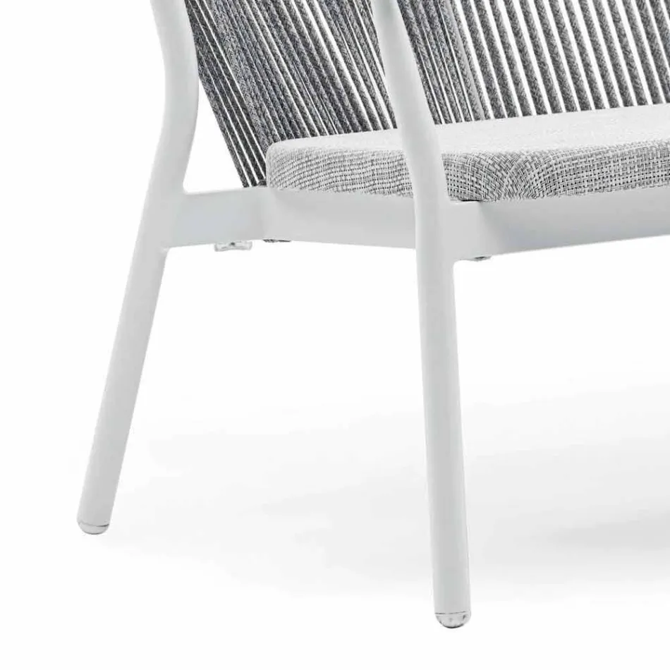Two Seater Garden Stacking Sofa Aluminium and Fabric - Smart By Varaschin Viadurini
