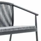 Two Seater Garden Stacking Sofa Aluminium and Fabric - Smart By Varaschin Viadurini