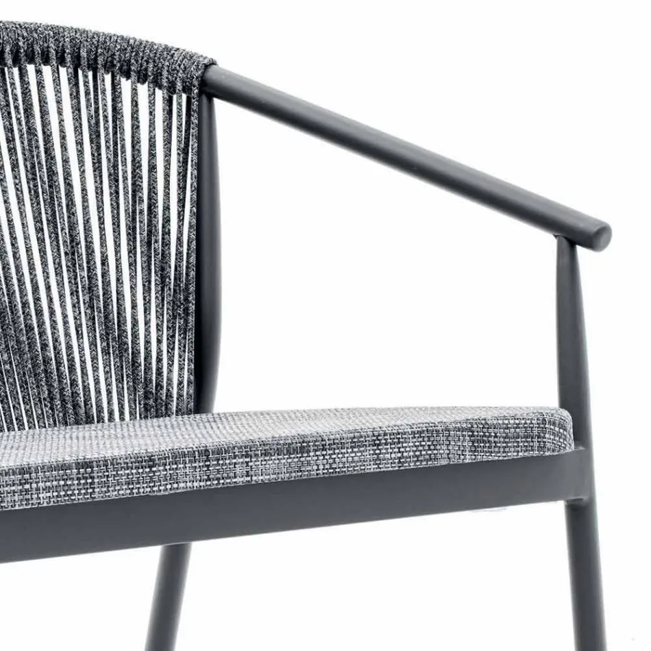 Two Seater Garden Stacking Sofa Aluminium and Fabric - Smart By Varaschin Viadurini