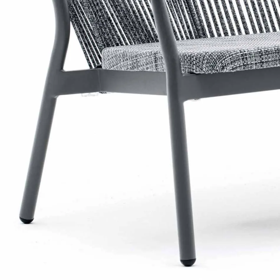 Two Seater Garden Stacking Sofa Aluminium and Fabric - Smart By Varaschin Viadurini