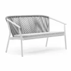 Two Seater Garden Stacking Sofa Aluminium and Fabric - Smart By Varaschin Viadurini