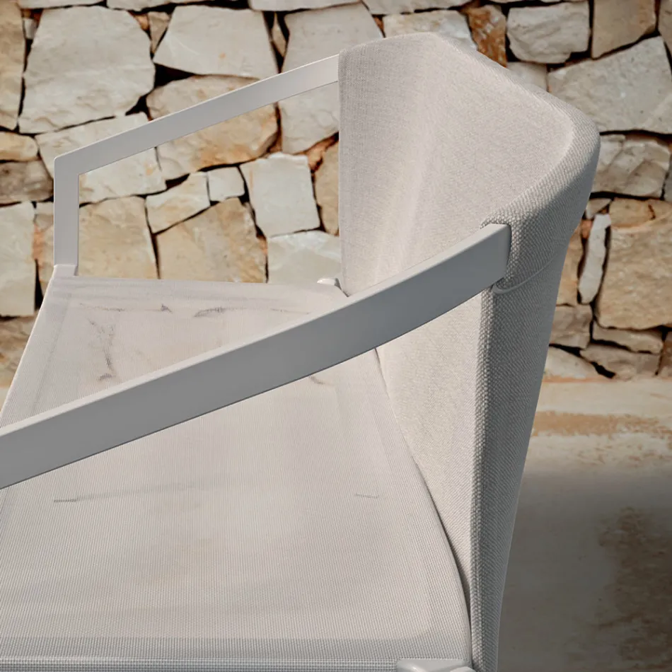 2 seater Outdoor Sofa with Aluminium Structure Made in Italy - Zaika Viadurini