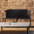 2 seater Outdoor Sofa with Aluminium Structure Made in Italy - Zaika Viadurini
