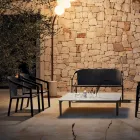 2 seater Outdoor Sofa with Aluminium Structure Made in Italy - Zaika Viadurini