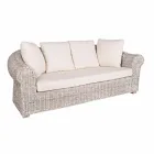 Outdoor / Indoor 3 Seater Sofa in Luxury Rattan Homemotion - Francioso Viadurini
