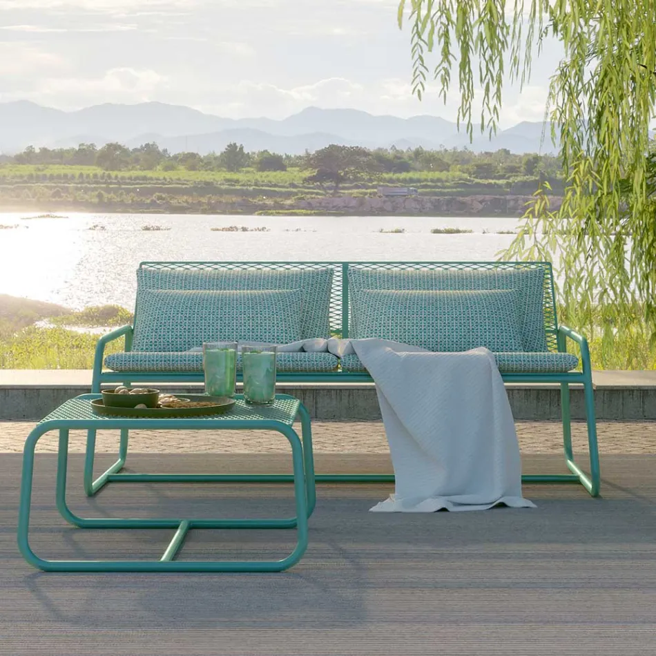 Metal Sofa for the Modern Garden High Quality Made in Italy - Karol Viadurini