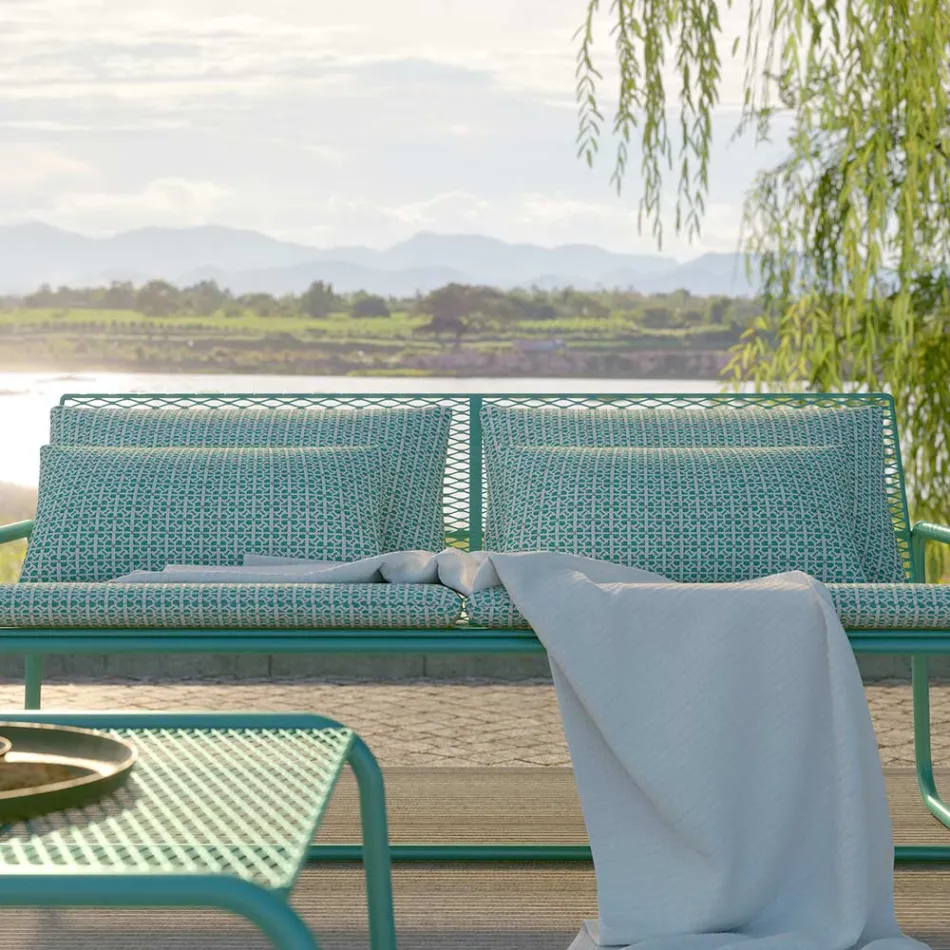 Metal Sofa for the Modern Garden High Quality Made in Italy - Karol Viadurini