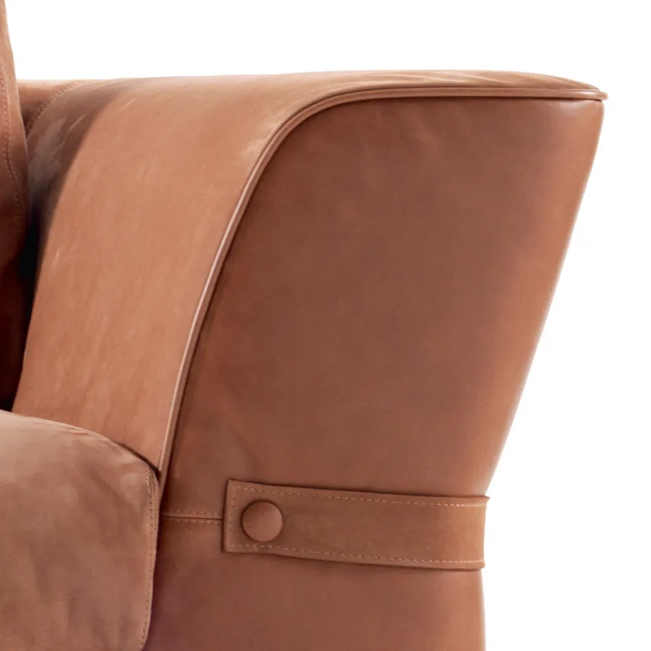 3 seater upholstered fabric sofa Grilli Joe 100 % made in Italy Viadurini