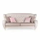 Sofa velvet worked quilted style New classic Schinke Viadurini