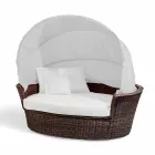 Sofa island relaxing garden with Hector made weaving by hand, modern design Viadurini