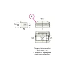 Modern Bunk Sofa Bed in Brown Fabric Made in Italy - Pont Viadurini