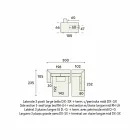 Design Corner Sofa Bed in Beige Fabric Made in Italy - Ortensia Viadurini