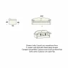Single Sofa Bed with Container Covered in Fabric Made in Italy - Kayla Viadurini
