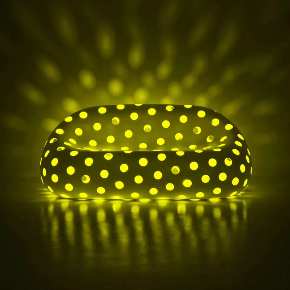 Luminous Outdoor Sofa in Polyethylene with LED Made in Italy - Asso Viadurini