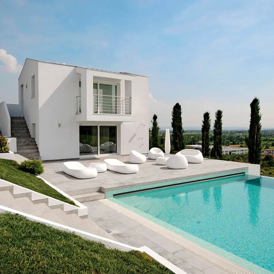 Modern Outdoor Sofa in Polyethylene of Made in Italy Design - Ervin Viadurini
