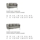 Outdoor Sofa in Steel Various Sizes and Cushions Included Made in Italy - Bronn Viadurini
