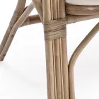 2 Seater Outdoor Sofa for Garden in Rattan White Cushions - Maurizia Viadurini