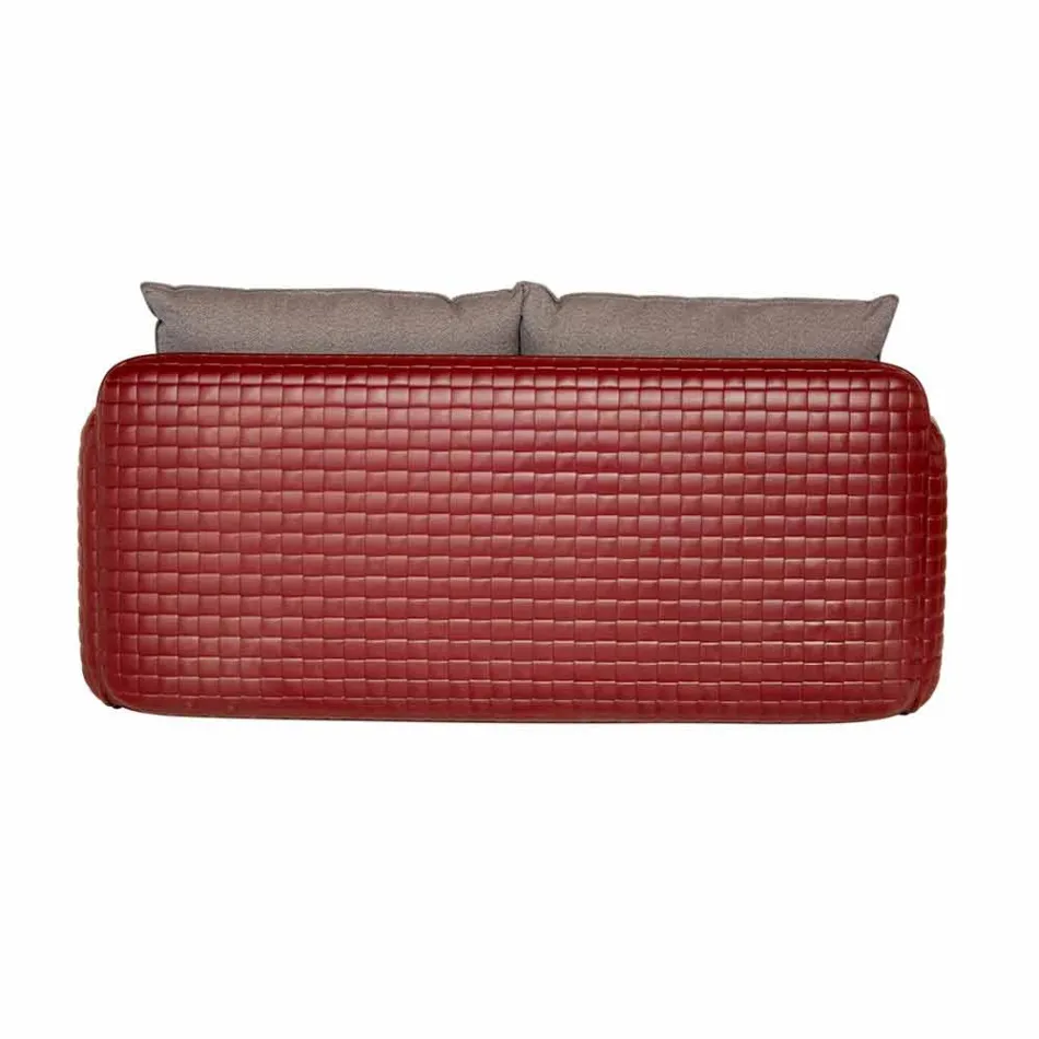 2 seater outdoor sofa in fabric or leather - Mara by Slide Viadurini