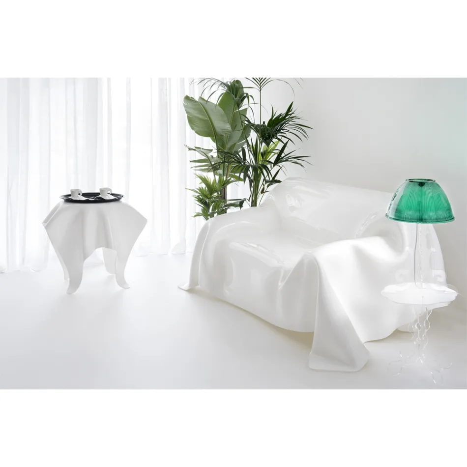 White or Multicolor Plexiglass Sofa Recyclable Inside Outside - Jolly Viadurini